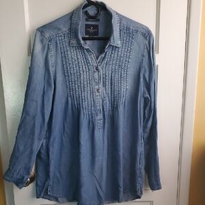American Eagle Outfitters Blue Tunic Top